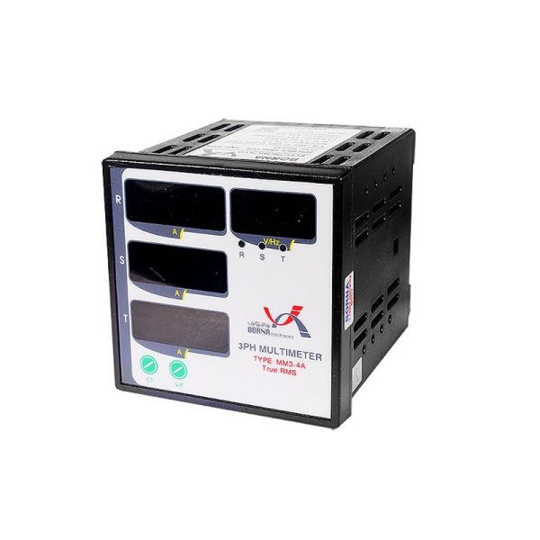 مولتی متر سه فاز ۴ نمایشگر مدل MM3-4A برنا