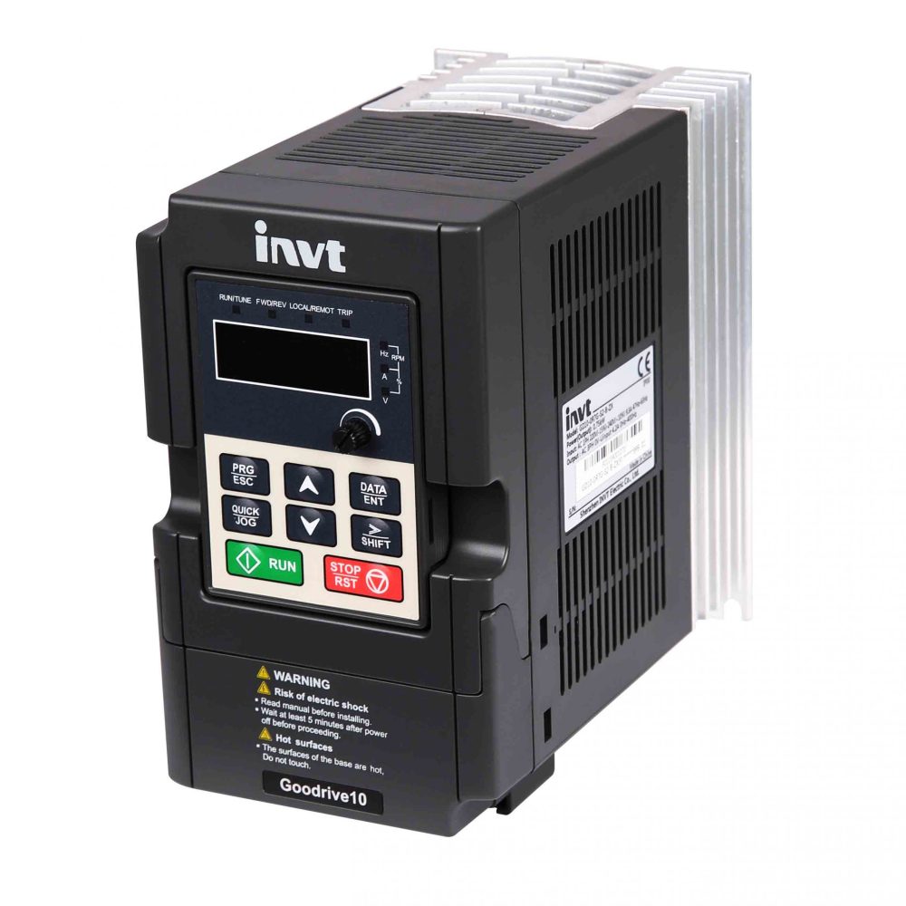 شهرفاز - درایو (اینورتر) اینوت سه فاز مدل GD10-1R5G-4-B توان نيمه سنگین 1/5 کیلووات با کی پد