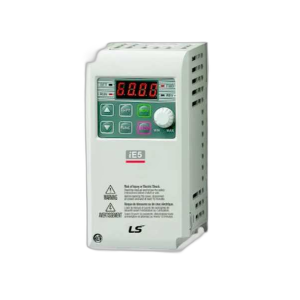 درایو (اینورتر) تکفاز SV001IE5-1C سری IE5 توان 0/1 کیلووات LS با کاربری عمومی